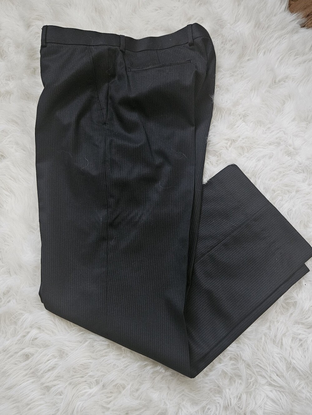 Banana Republic Black Dress Pants - Classic Black, Size 36W 34L, 98% Wool